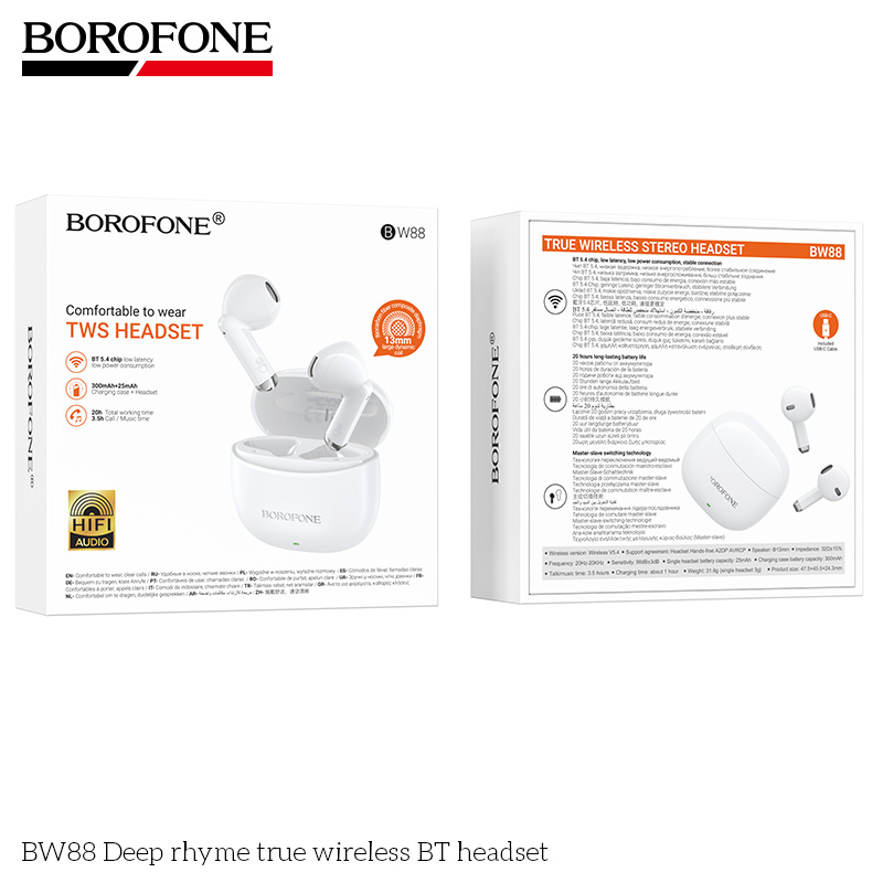 BOROFONE BW88 Deep rhyme TWS earbuds Bluetooth 5.4 NZ 9
